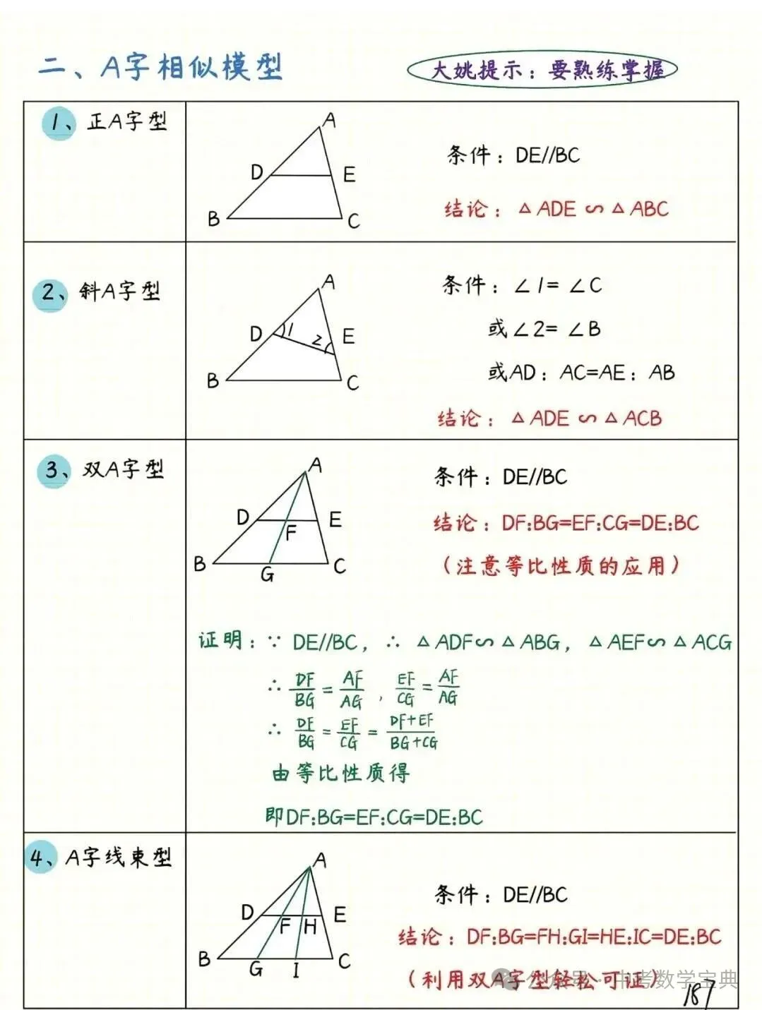 中考数学:相似三角形模型-第4张图片-四季读书网
