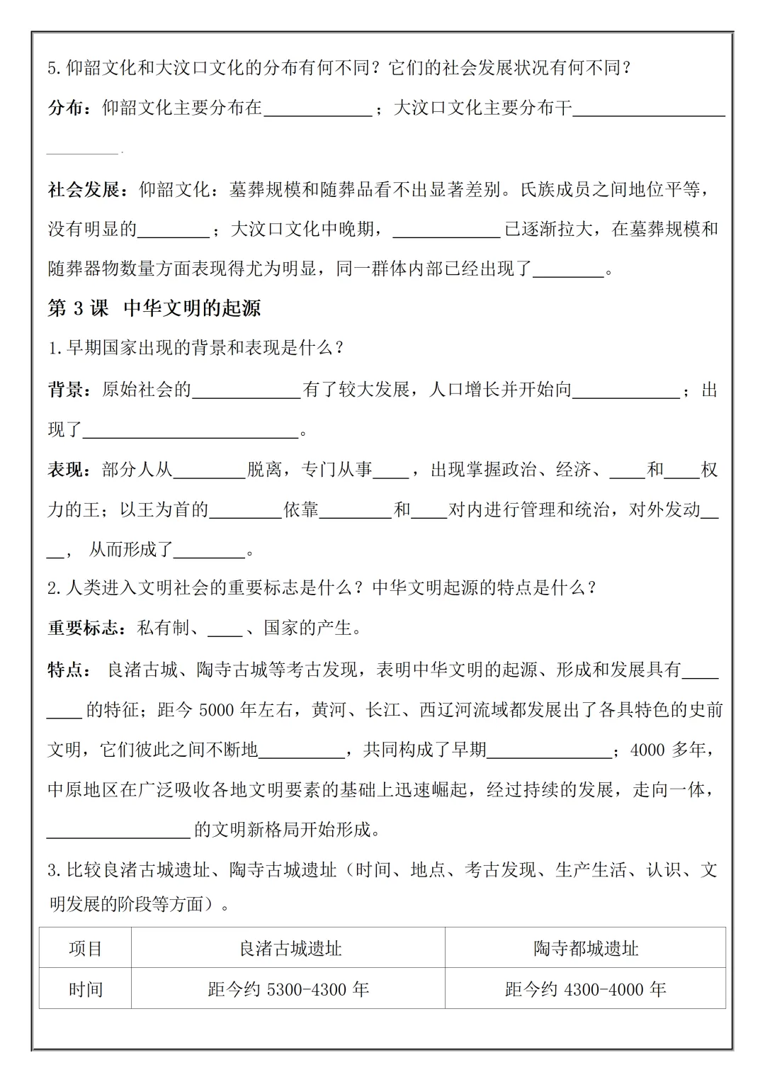 【初一】2026秋七年级上册历史必考知识点总结(国庆作业空白+答案版)有完整版可打印-第5张图片-四季读书网 【初一】2026秋七年级上册历史必考知识点总结(国庆作业空白+答案版)有完整版可打印-第5张图片-四季读书网