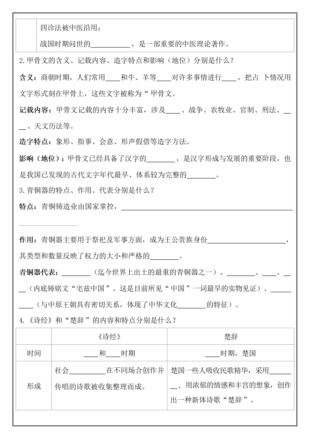 【初一】2026秋七年级上册历史必考知识点总结(国庆作业空白+答案版)有完整版可打印-第13张图片-四季读书网 【初一】2026秋七年级上册历史必考知识点总结(国庆作业空白+答案版)有完整版可打印-第13张图片-四季读书网