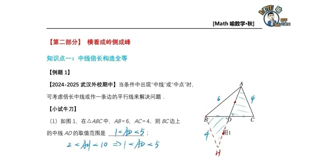 初二几何重难点|倍长中线,一招破解“中点”难题-第3张图片-四季读书网