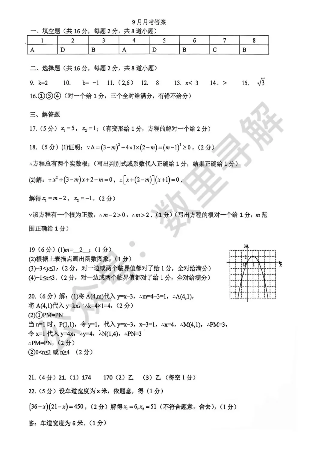 【初三月考-22】2026年北京一零一中学初三9月月考答案-第1张图片-四季读书网 【初三月考-22】2026年北京一零一中学初三9月月考答案-第1张图片-四季读书网
