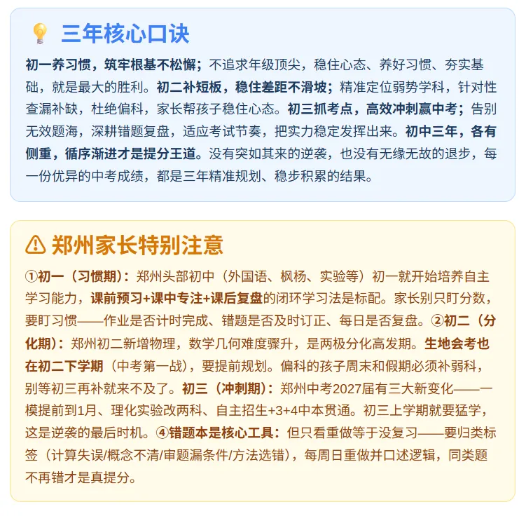 初一初二初三都需要抓什么重点?初中三年规划一篇说清楚!-第6张图片-四季读书网