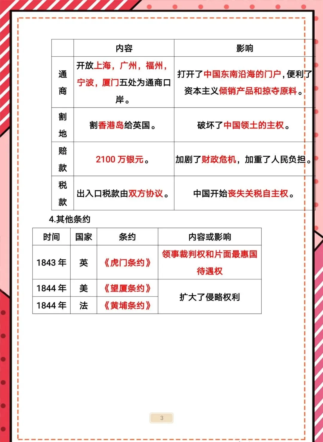 “初二历史上册重点+答题模板”-第4张图片-四季读书网