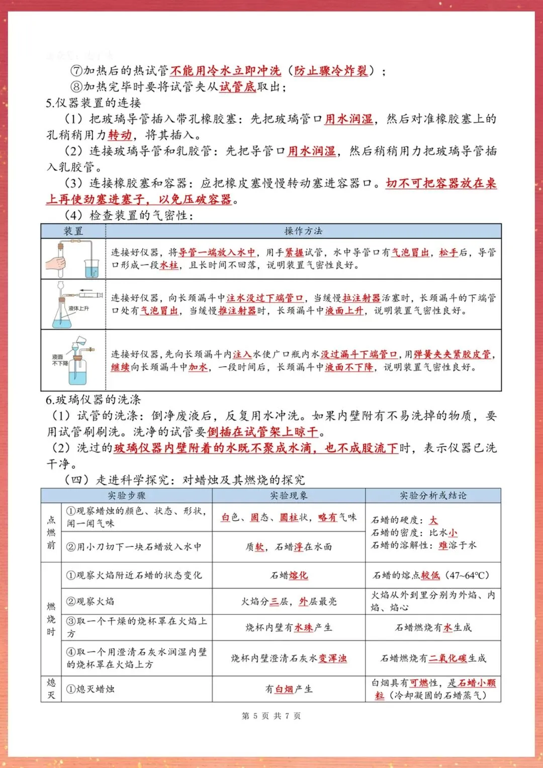 【初三】2026新教材九上化学全册单元知识点梳理清单(高清版可打印)-第9张图片-四季读书网 【初三】2026新教材九上化学全册单元知识点梳理清单(高清版可打印)-第9张图片-四季读书网