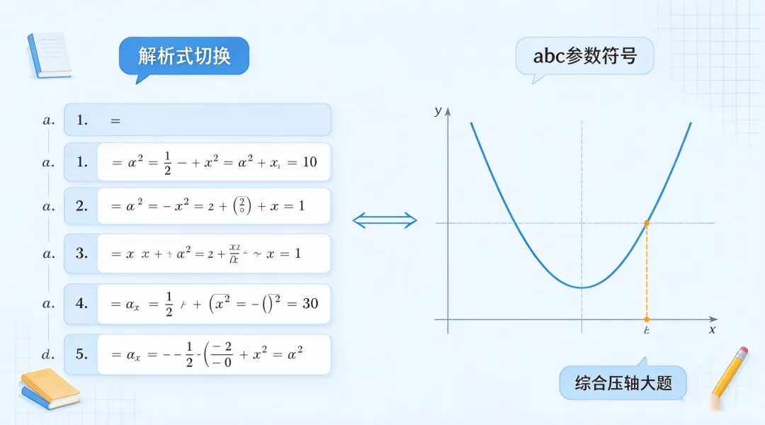 初三数学|二次函数:中考拉分大 Boss,重难点 + 考点一次性讲透-第3张图片-四季读书网 初三数学|二次函数:中考拉分大 Boss,重难点 + 考点一次性讲透-第3张图片-四季读书网
