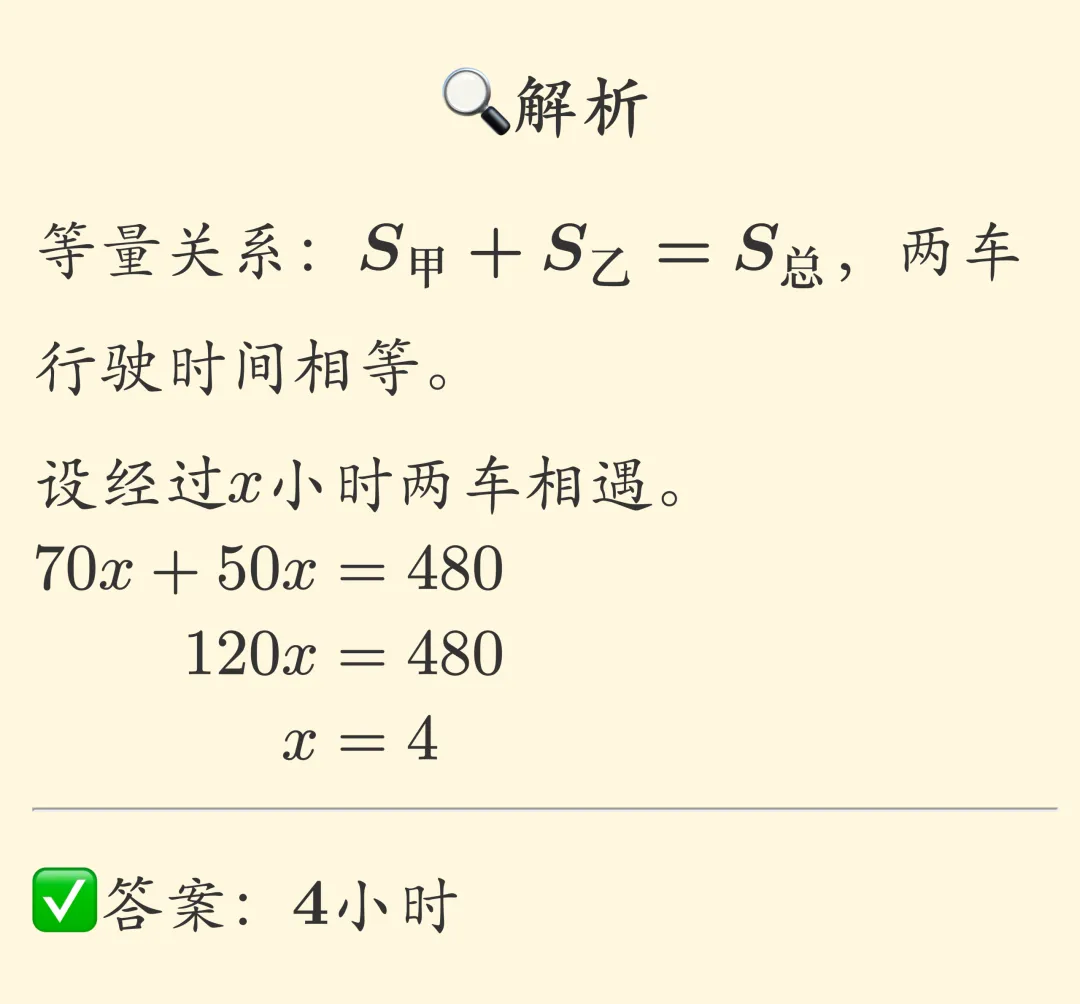 初一数学(上)|行程问题之相遇问题-第4张图片-四季读书网