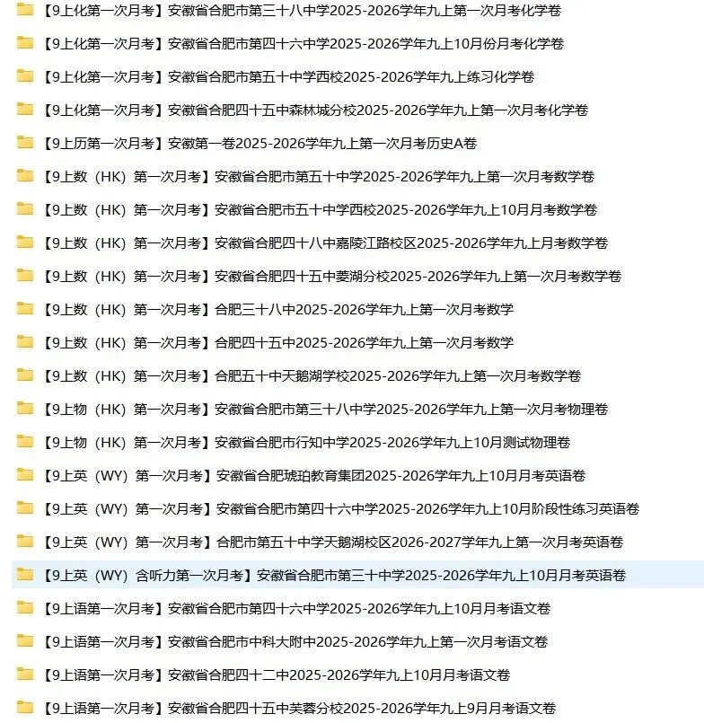 合肥头部初中!九年级10月月考真题试卷+解析【可打印】-第1张图片-四季读书网