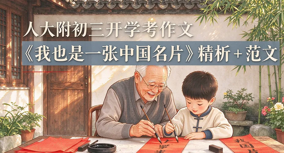 人大附中初三开学考作文《我也是一张中国名片》精析+范文-第1张图片-四季读书网 人大附中初三开学考作文《我也是一张中国名片》精析+范文-第1张图片-四季读书网
