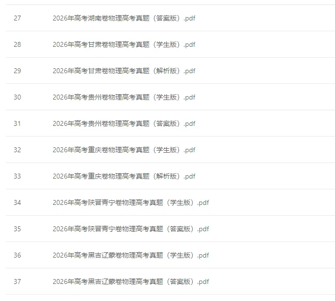 【真题合集】2026年高考物理真题和答案(全国各地共23省)-第4张图片-四季读书网 【真题合集】2026年高考物理真题和答案(全国各地共23省)-第4张图片-四季读书网
