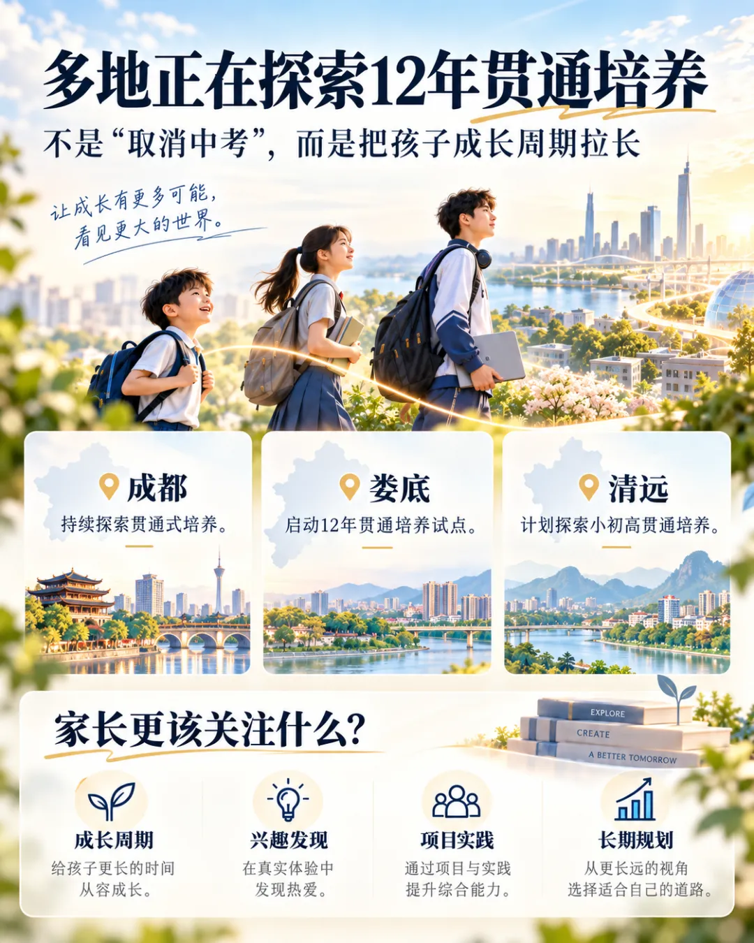 全国多地试点“小初高12年贯通”:如果中考不再是唯一分水岭,家庭教育到底该培养什么?-第2张图片-四季读书网