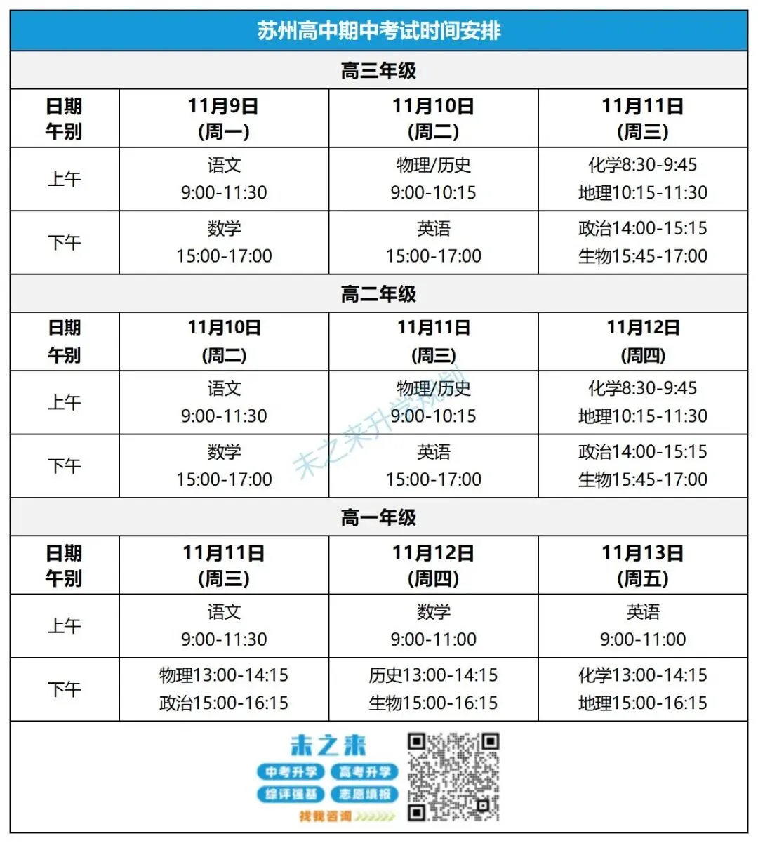 家长参考!苏州高中期中考安排已出!-第3张图片-四季读书网