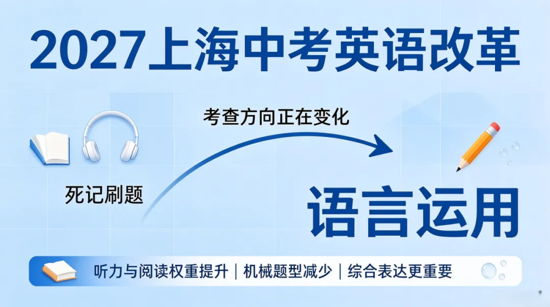 “重磅”|2027 上海中考英语题型大改!首字母填空正式取消!-第3张图片-四季读书网