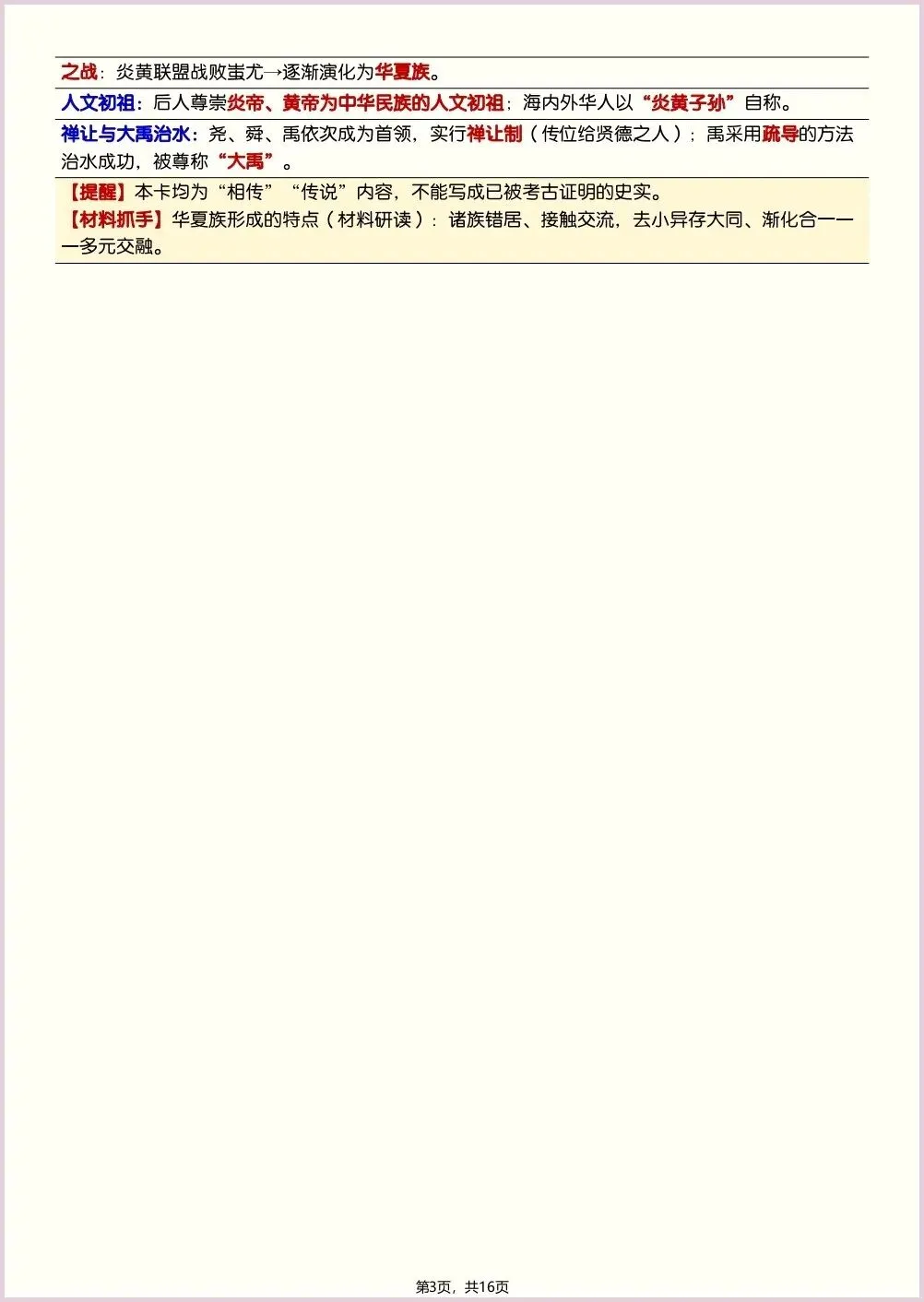 初一新教材 2026 七上历史全册知识点核心梳理必背总结,电子打印版!-第3张图片-四季读书网 初一新教材 2026 七上历史全册知识点核心梳理必背总结,电子打印版!-第3张图片-四季读书网