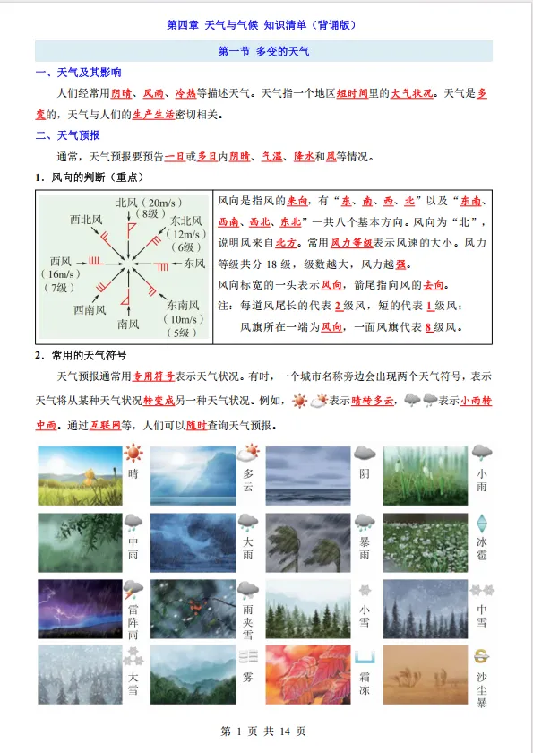 初一地理知识点梳理-第1张图片-四季读书网