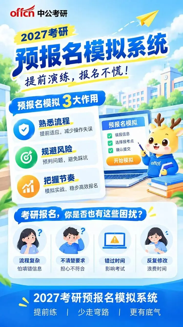 27年山东省硕士研究生招生考试网上报名安排及注意事项!模拟报名系统上线~-第1张图片-四季读书网 27年山东省硕士研究生招生考试网上报名安排及注意事项!模拟报名系统上线~-第1张图片-四季读书网