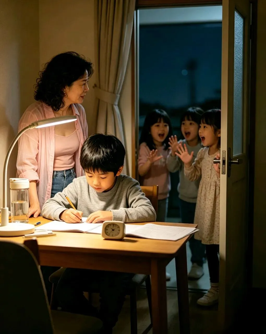 国庆前夜:儿子在家做试卷,小女孩楼下喊、敲门催他出去玩,咋办?-第3张图片-四季读书网