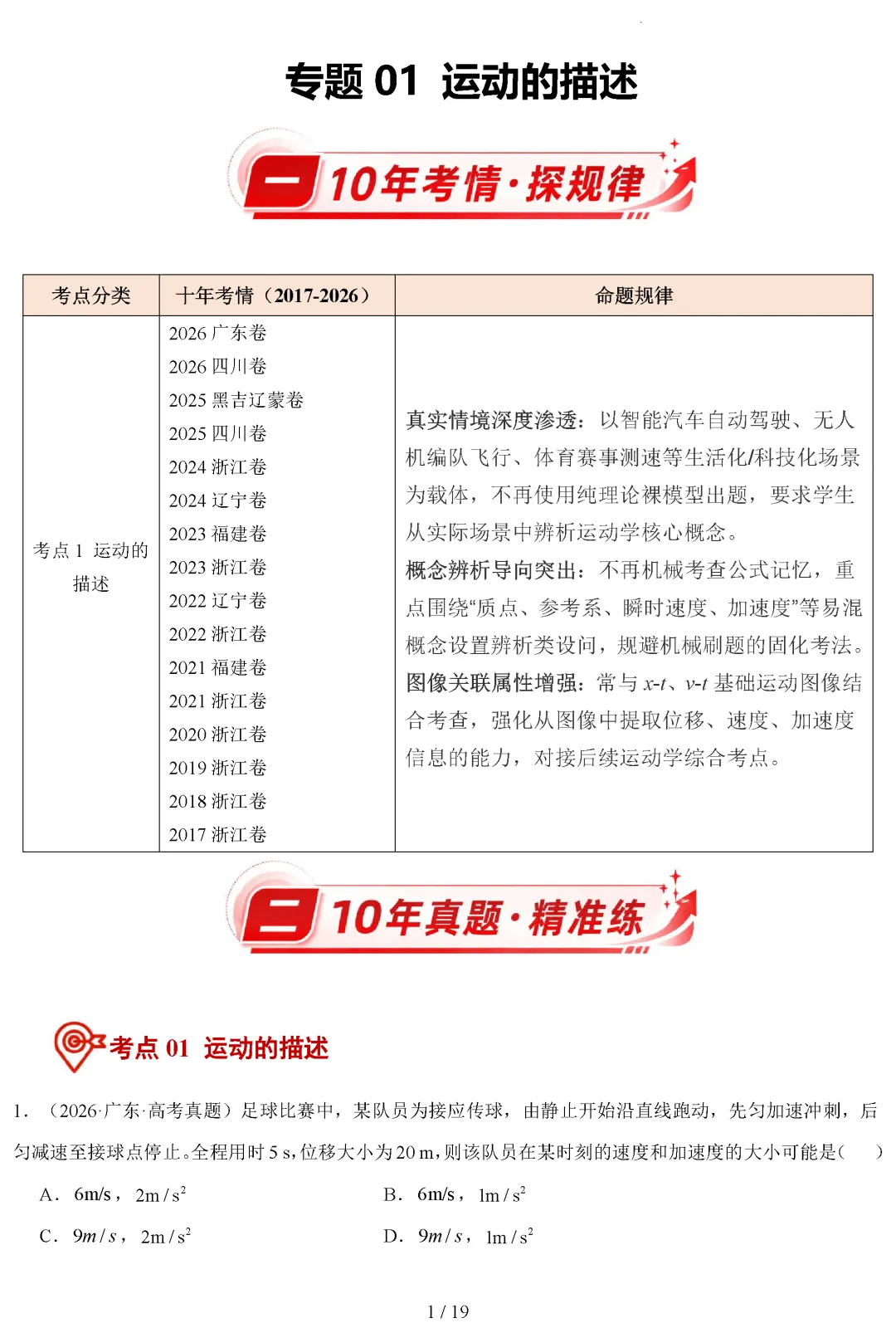 【高考真题】2017-2026高考物理真题45个专题分类汇编(原卷版+解析版)word-第3张图片-四季读书网