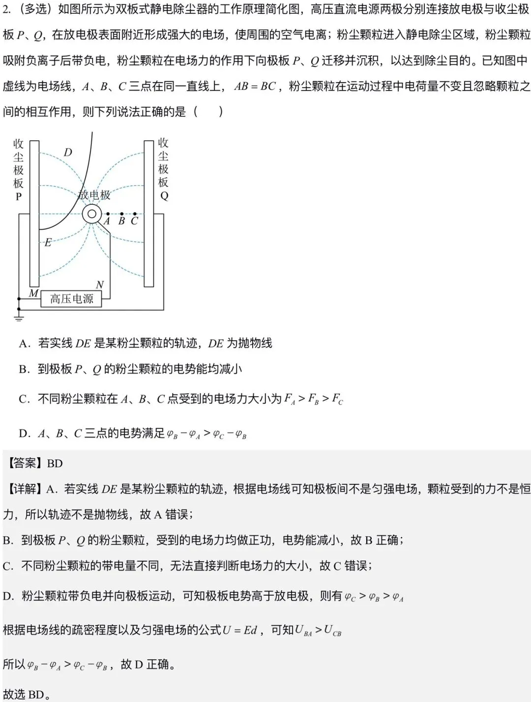 高考物理必考!电场线、等势面、带电粒子轨迹综合题|核心解题逻辑,3分钟彻底吃透-第3张图片-四季读书网