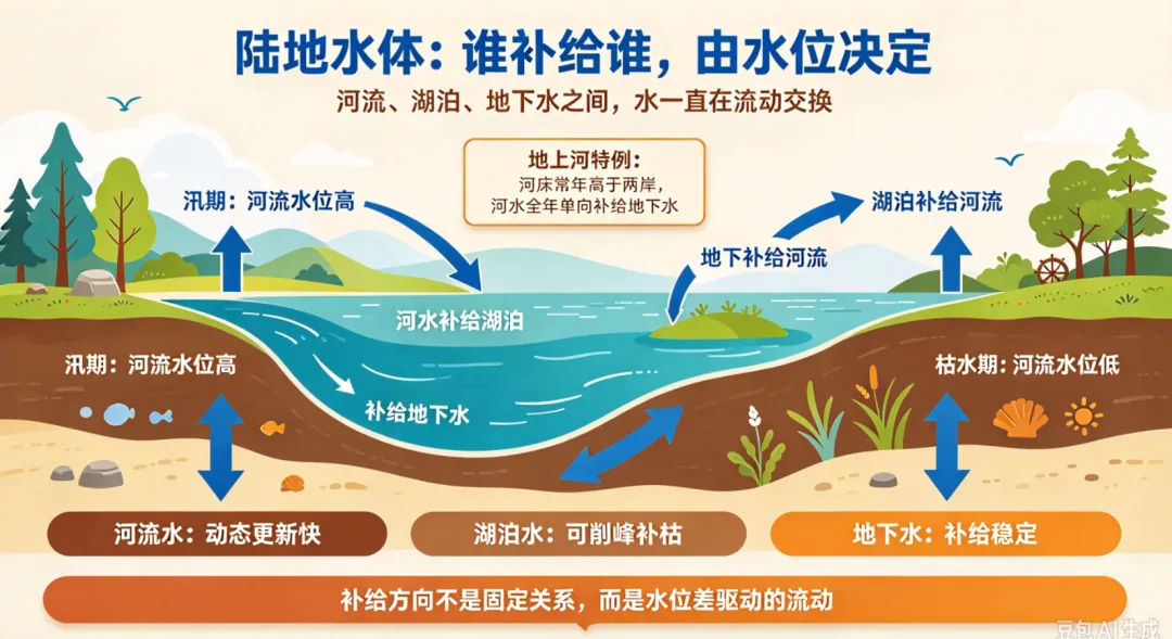 高考地理(选修一)必考知识点|陆地水体及其相互关系知识点总结-第1张图片-四季读书网 高考地理(选修一)必考知识点|陆地水体及其相互关系知识点总结-第1张图片-四季读书网