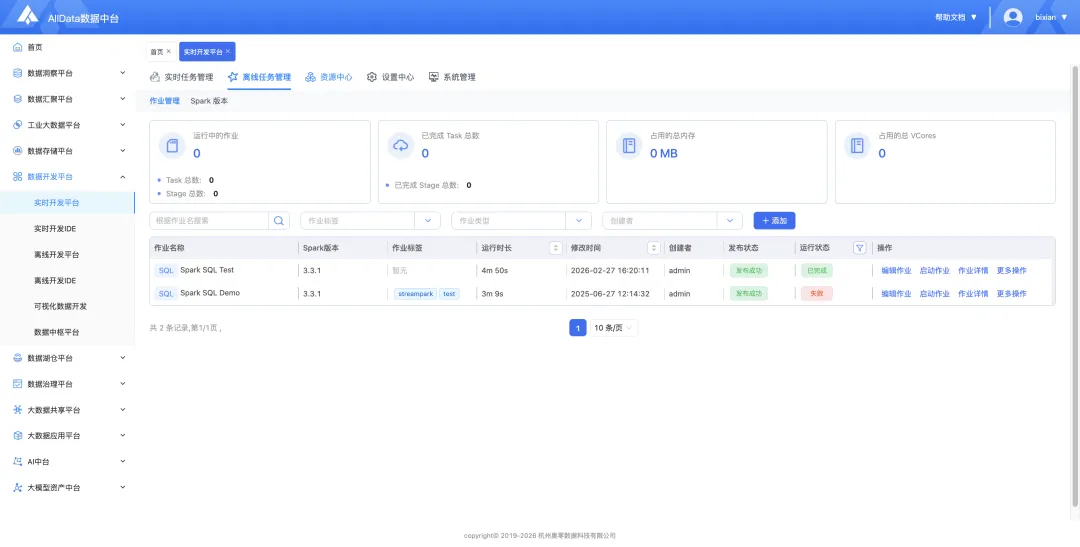 客户真题讲解|趁手好用,AllData搭建数据开发平台,集成开源项目Dinky/StreamPark/DolphimScheduler,涵盖实时计算/任务调度(一)-第8张图片-四季读书网 客户真题讲解|趁手好用,AllData搭建数据开发平台,集成开源项目Dinky/StreamPark/DolphimScheduler,涵盖实时计算/任务调度(一)-第8张图片-四季读书网