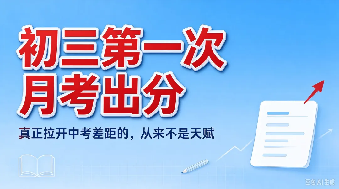 初三第一次月考出分:真正拉开中考差距的,从来不是天赋-第1张图片-四季读书网