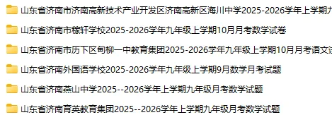 2025济南市九年级10月月考真题 免费领取-第9张图片-四季读书网