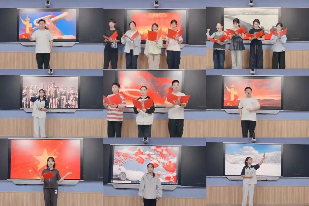 诵红色华章,庆祖国华诞|初三朗诵风采展-第5张图片-四季读书网