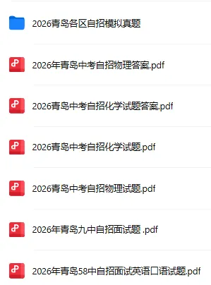 2026青岛中考自招物理/化学试题|附历年自招+各区模拟真题汇总-第6张图片-四季读书网