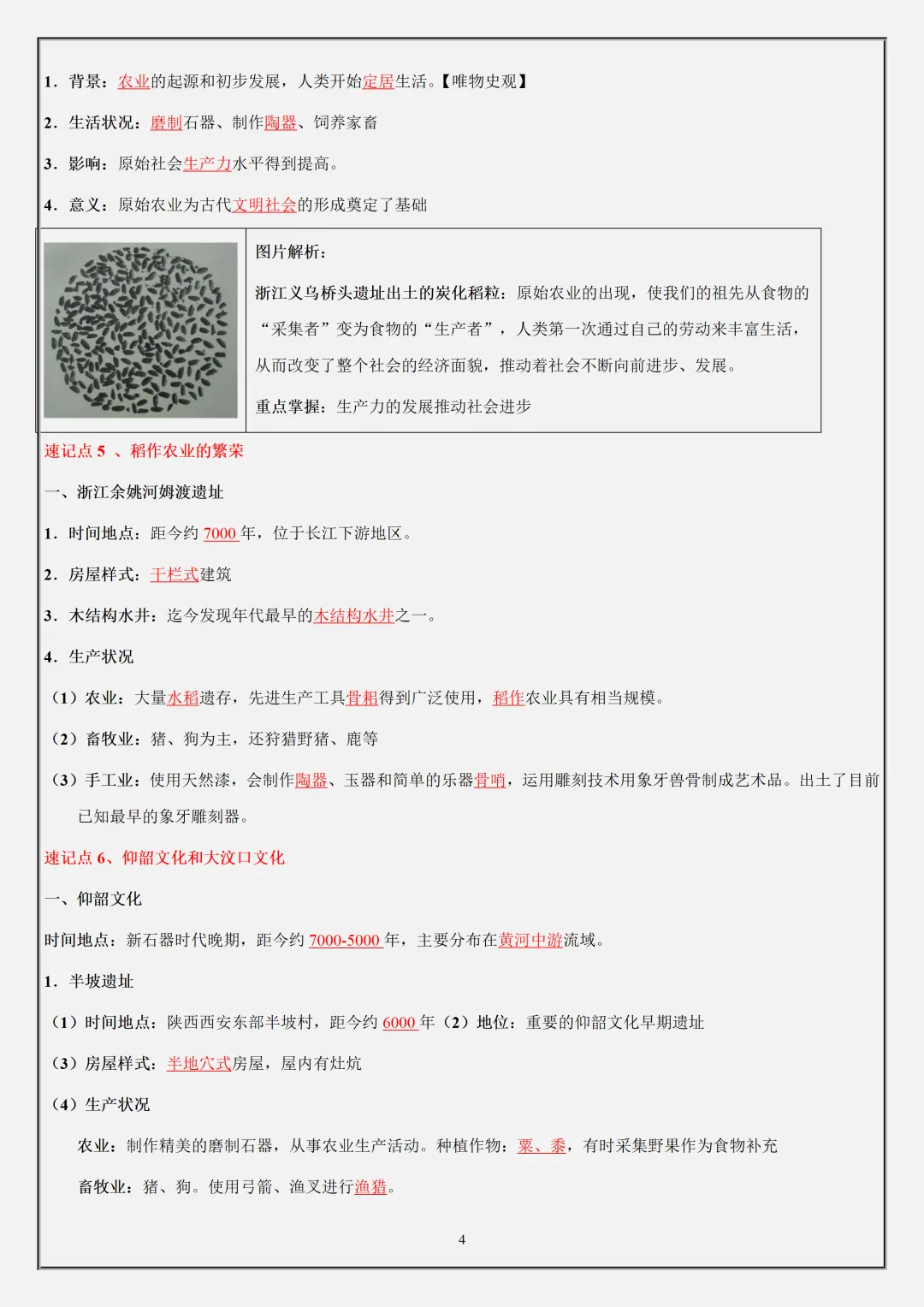 【初一】2026秋七年级上册历史全册必背核心知识点总结背诵版,有高清完整版可打印-第6张图片-四季读书网