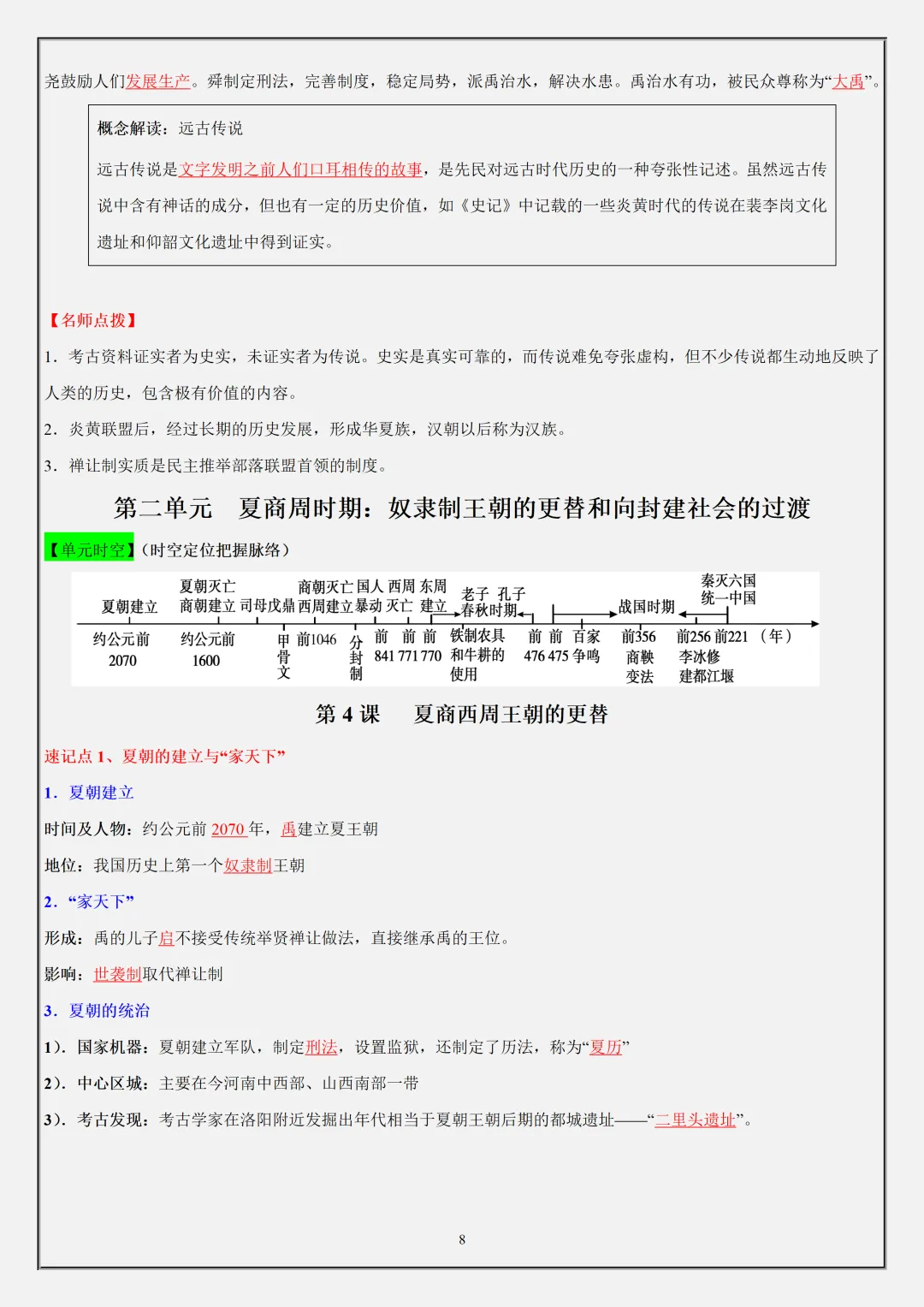 【初一】2026秋七年级上册历史全册必背核心知识点总结背诵版,有高清完整版可打印-第10张图片-四季读书网