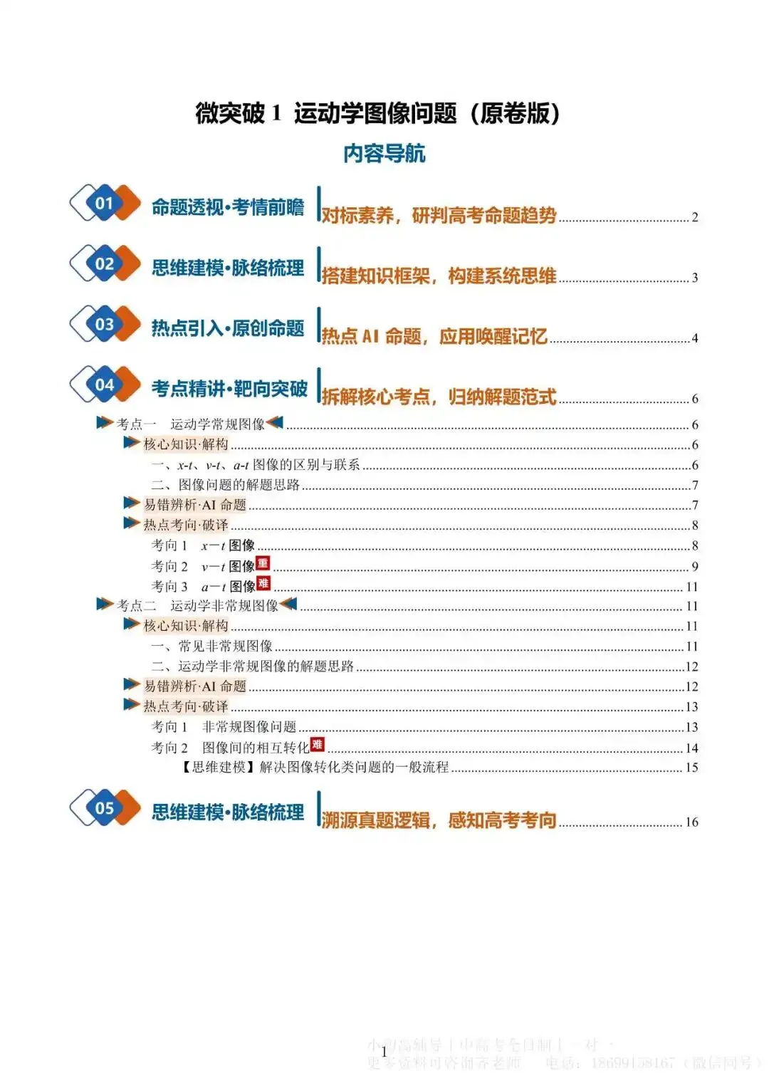 微突破(1)|高考物理 运动学图像专题-第1张图片-四季读书网
