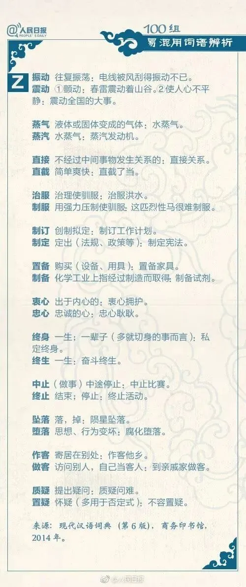 春季高考语文100组易混用词语辨析!-第10张图片-四季读书网