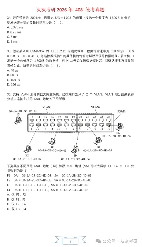 【官方版】2026年408真题解析-第9张图片-四季读书网
