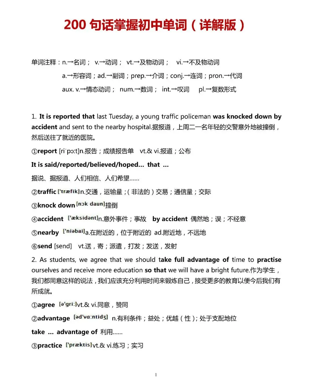 记住这200个句子!7天背完中考英语1600单词!-第1张图片-四季读书网 记住这200个句子!7天背完中考英语1600单词!-第1张图片-四季读书网