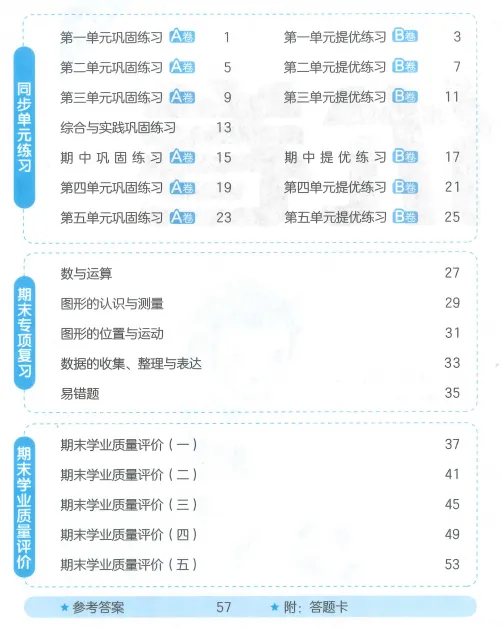 新版一二三四五六年级上册数学试卷,AB卷,分层试卷,含:单元卷、期中卷,专项复习卷,期末卷(人教版)-第26张图片-四季读书网