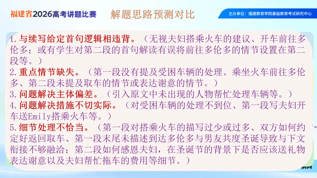 2026年高考英语全国一卷读后续写浅析-2026福建省高考讲题比赛课件-第13张图片-四季读书网