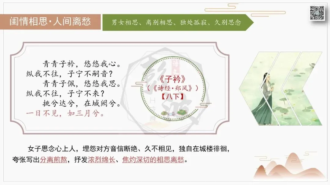 【中考古诗词复习-课件】10-情感分类-10闺情相思・人间离愁+对比阅读(3元)-第14张图片-四季读书网