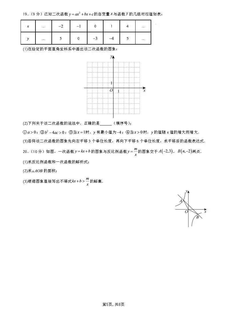 【国庆培优卷2】初三年级10月份月考试题及答案-第14张图片-四季读书网