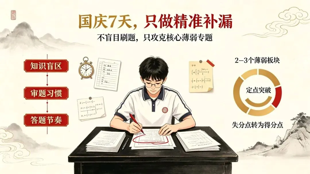 初三中等生,国庆千万别再“假努力”了!7天这样过,开学稳超学霸-第1张图片-四季读书网