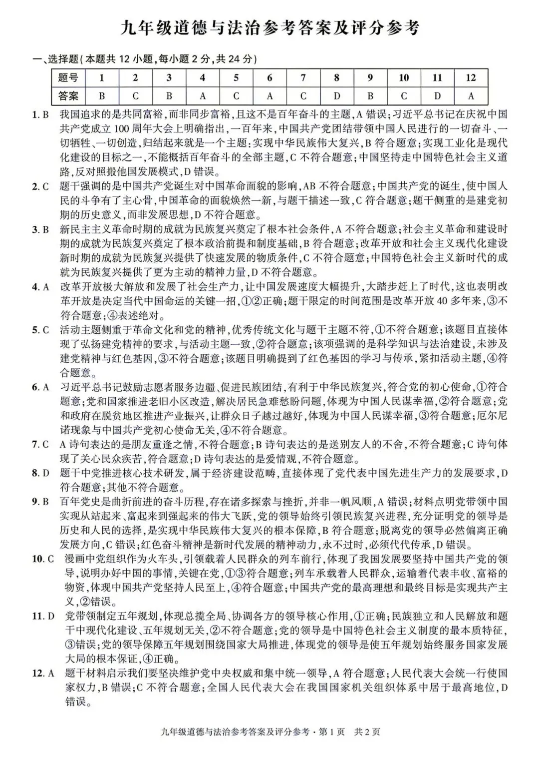【初三月考】皖智定制卷2026-2027学年九年级道法第一次月考试卷和答案-第5张图片-四季读书网