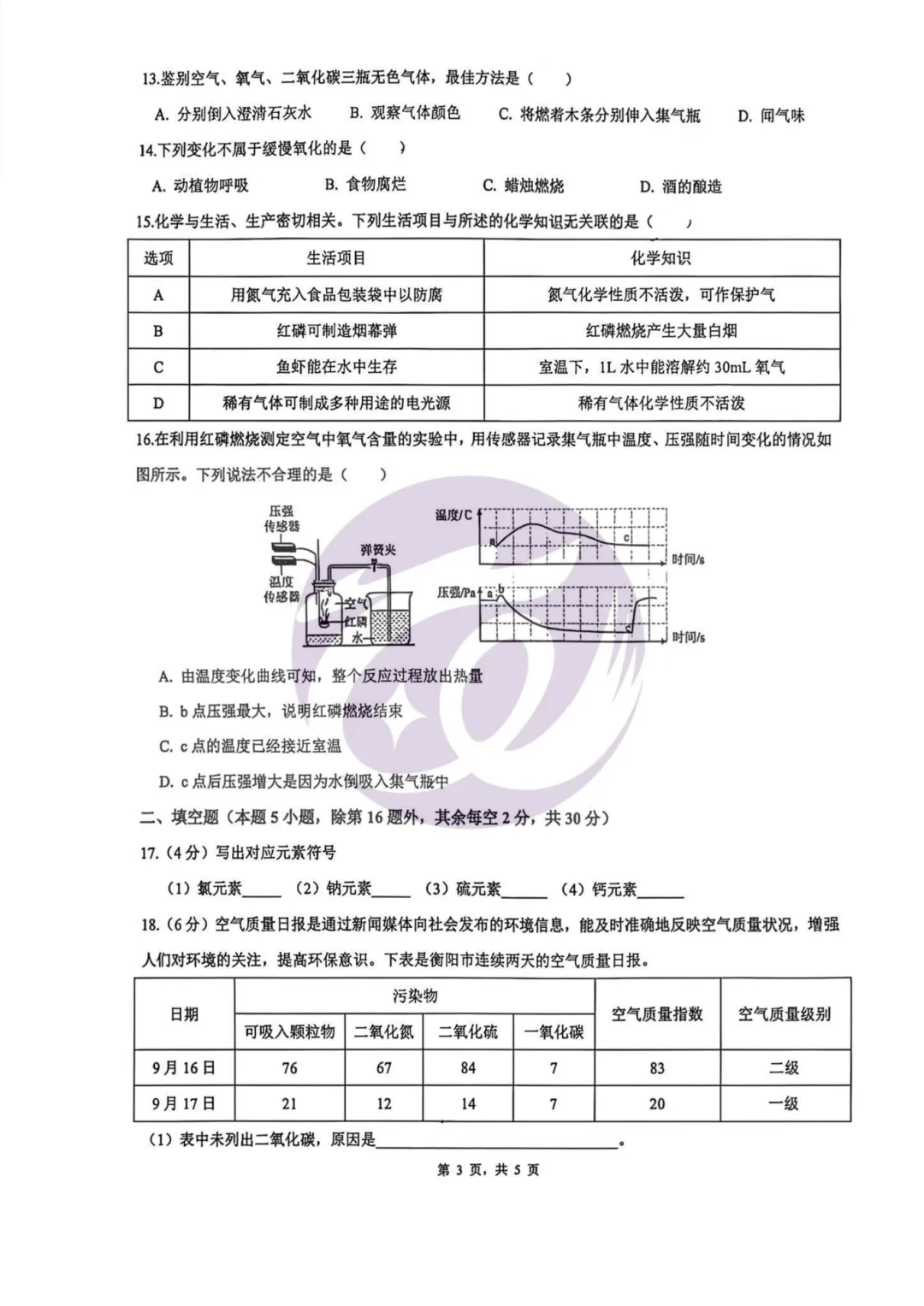 真题分享|26年9月市一中集团初三月考真题!!!-第32张图片-四季读书网