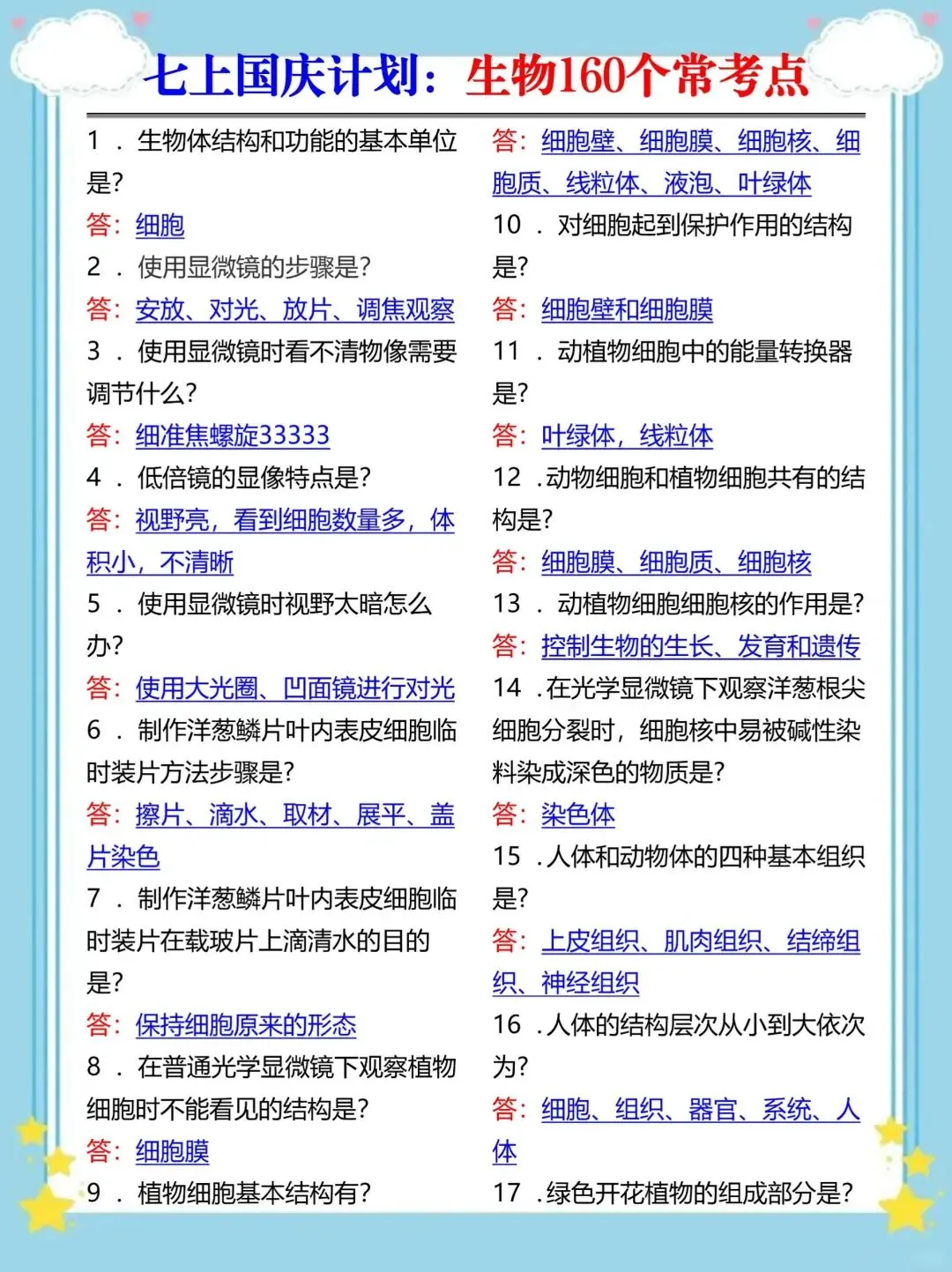 初一新教材 2026 七上全科重点梳理必背汇总,电子打印版!-第12张图片-四季读书网