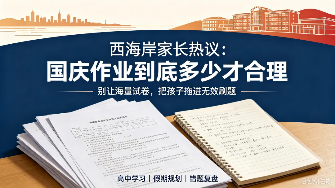 西海岸家长炸锅!九中50张试卷、胶一60张!高中国庆“题海作业”,真的有用吗?-第1张图片-四季读书网