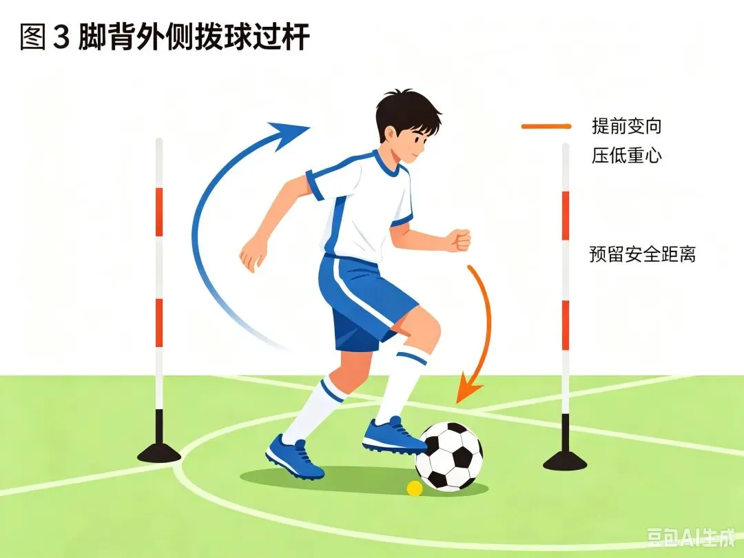 体育中考足球运球绕杆提分攻略-第3张图片-四季读书网