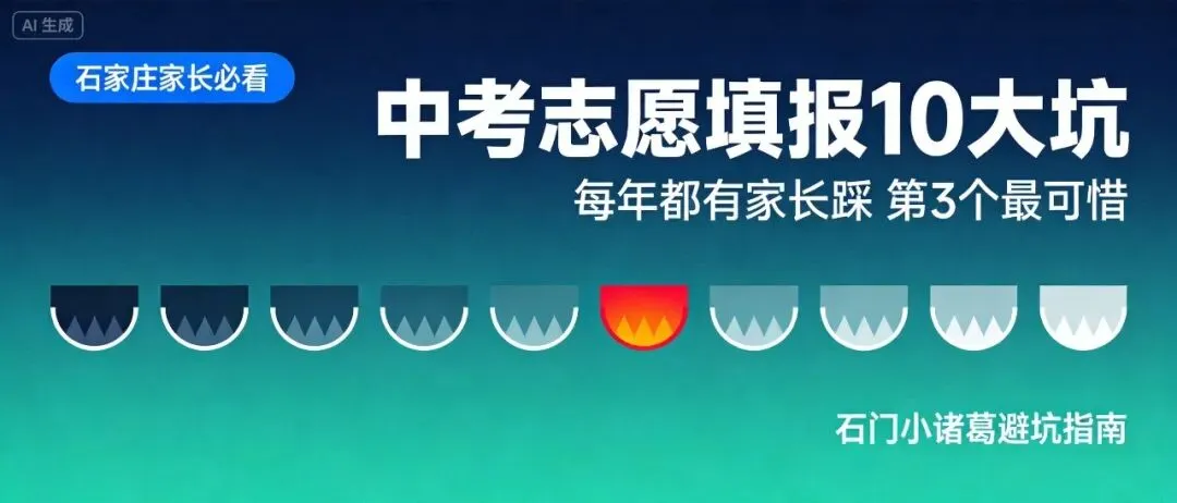 石家庄中考志愿填报10大坑|每年都有家长踩,第3个最可惜-第1张图片-四季读书网