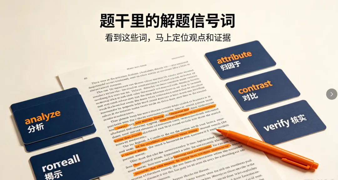 英二真题高频复现词|连载 02:阅读解题核心高频词(读懂文章、秒杀题干)-第2张图片-四季读书网