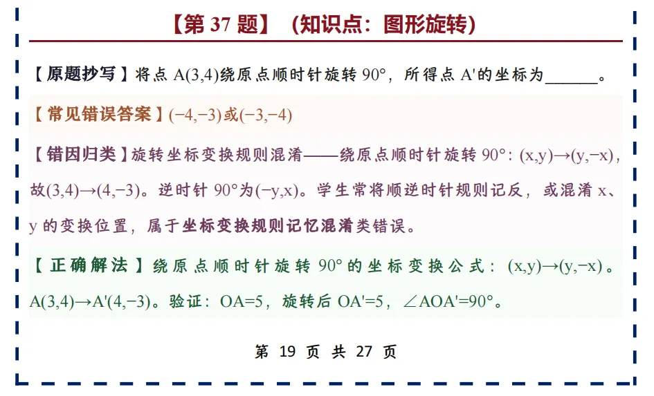 中考数学错题本,搞定80%基础失分点,建议收藏(完结篇)-第11张图片-四季读书网