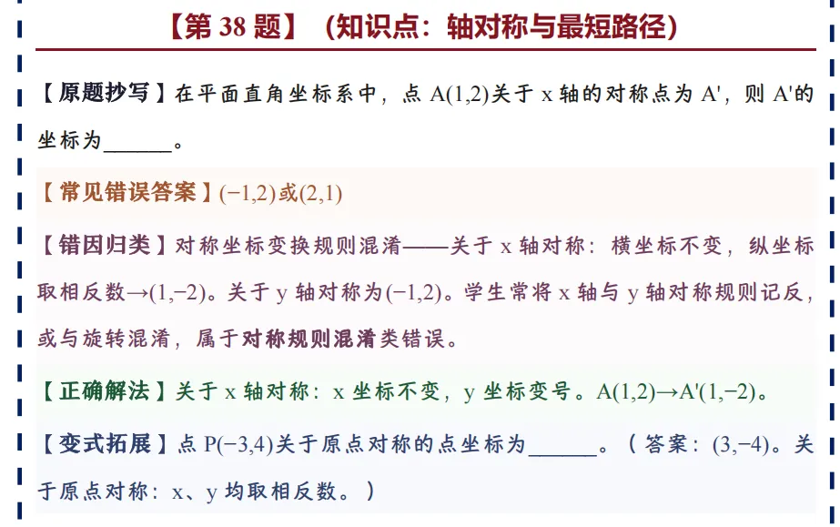 中考数学错题本,搞定80%基础失分点,建议收藏(完结篇)-第13张图片-四季读书网