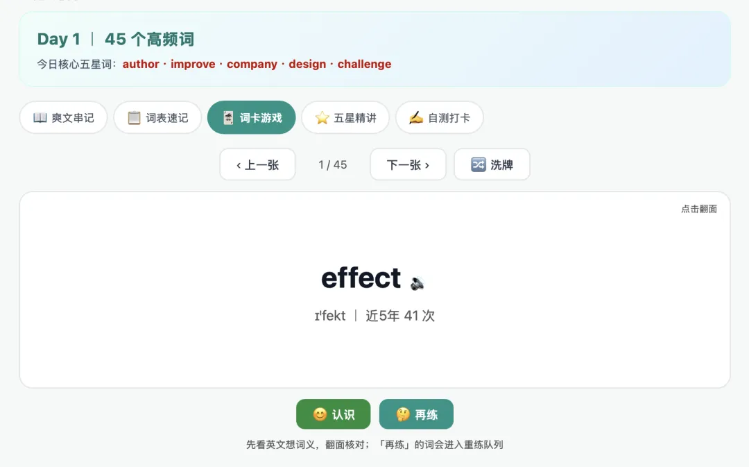 高考英语高频词 · 21 天打卡计划(网页版)-第7张图片-四季读书网 高考英语高频词 · 21 天打卡计划(网页版)-第7张图片-四季读书网
