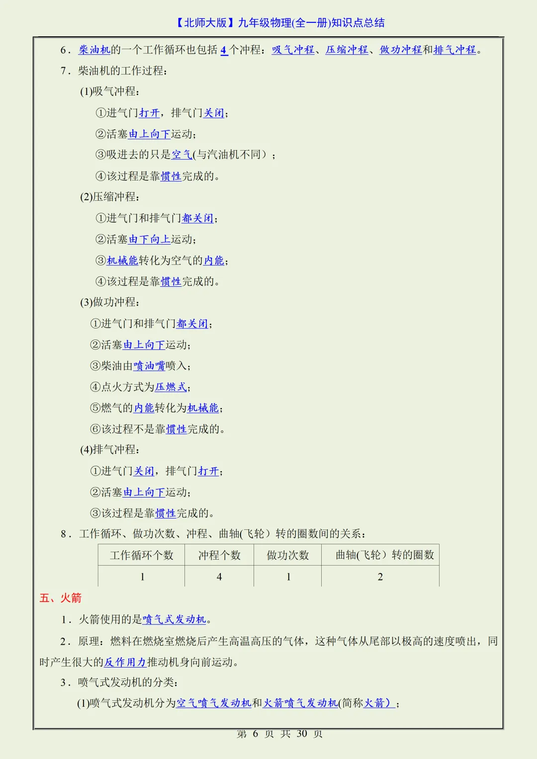 【初三】2026新教材九上物理北师大全册必背核心考点知识点汇总(高清版可打印)-第10张图片-四季读书网
